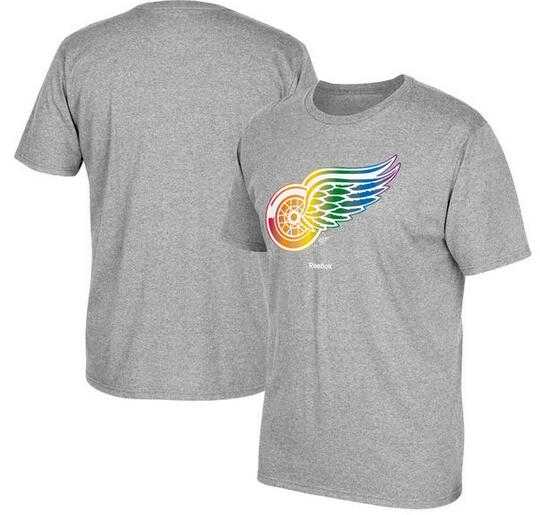 Men's Detroit Red Wings Gray Reebok Rainbow Pride Short Sleeve T-Shirt FengYun,We sell and wholesale Men's Detroit Red Wings Gray Reebok Rainbow Pride Short Sleeve T-Shirt FengYun on line form chian!